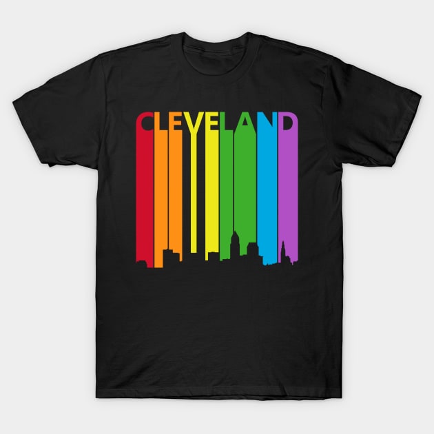 Cleveland Skyline LGBT Pride T-Shirt by GWENT